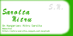 sarolta mitru business card